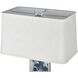 Everette 31 inch 100 watt Blue with Clear Table Lamp Portable Light