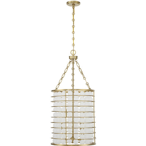 Byron 6 Light 16 inch Warm Brass Pendant Ceiling Light