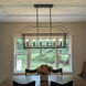 Selby 6 Light 48 inch Black with Heritage Brass Indoor Linear Chandelier Ceiling Light