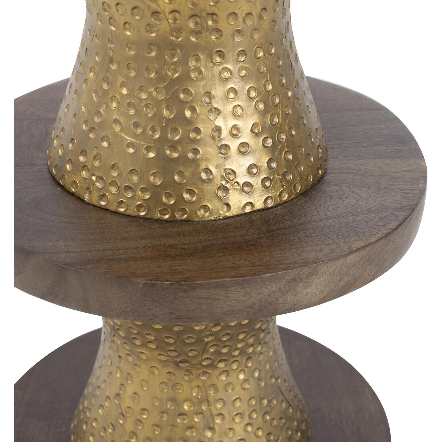 Robin Baron 24.5 X 18.25 inch Natural and Gold Drink Table