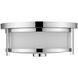 Savannah 2 Light 11 inch Chrome Flush Mount Ceiling Light