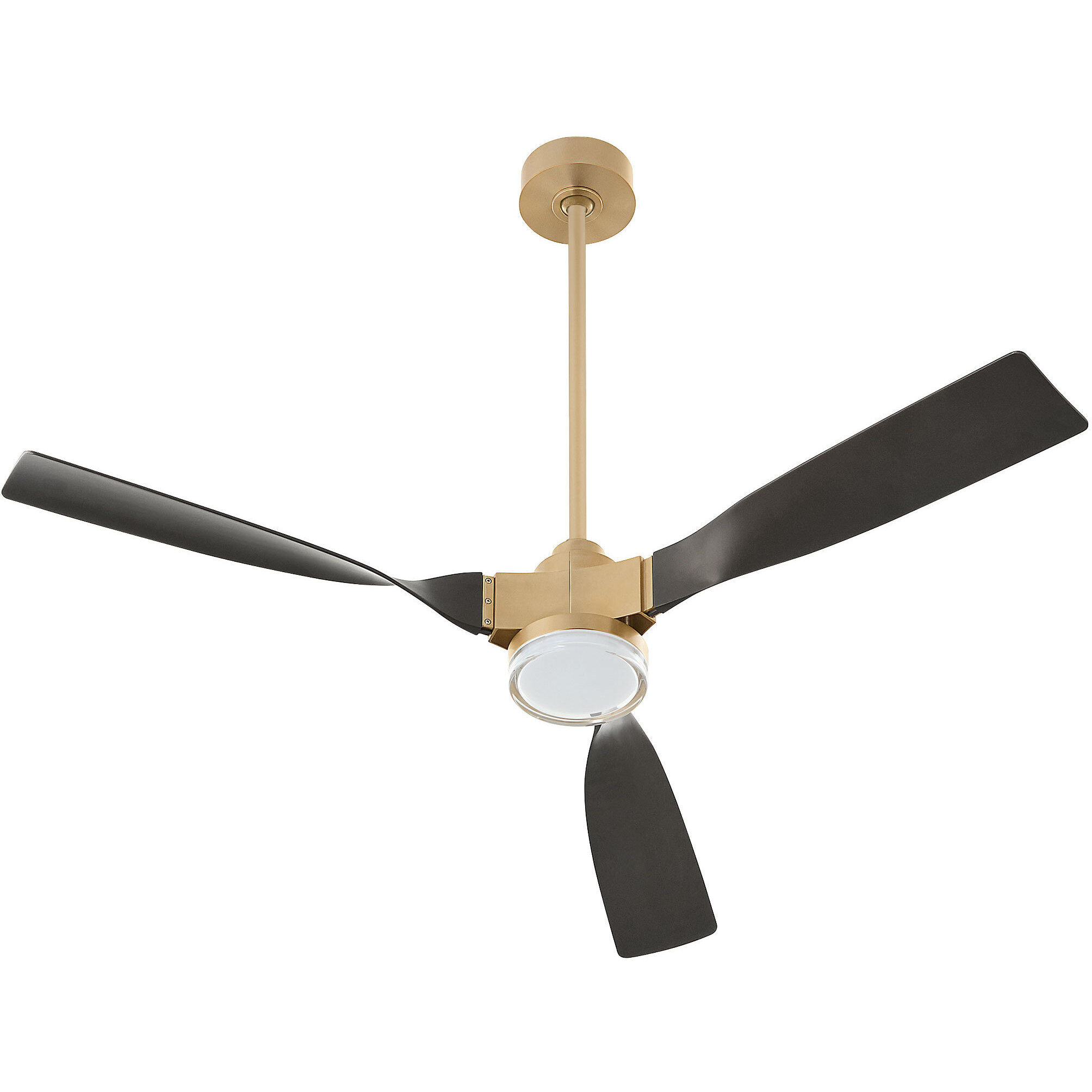 Alisio 58 inch Aged Brass with Dark Walnut Blades Ceiling Fan