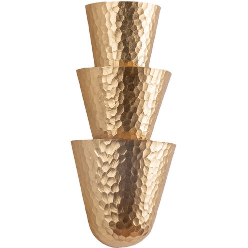 Bucharest Wall Sconce Wall Light in Vintage Gold Leaf
