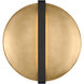 Peter Bristol Cymbal 1 Light 3.2 inch Dark Bronze/Natural Brass ADA Wall Sconce Wall Light