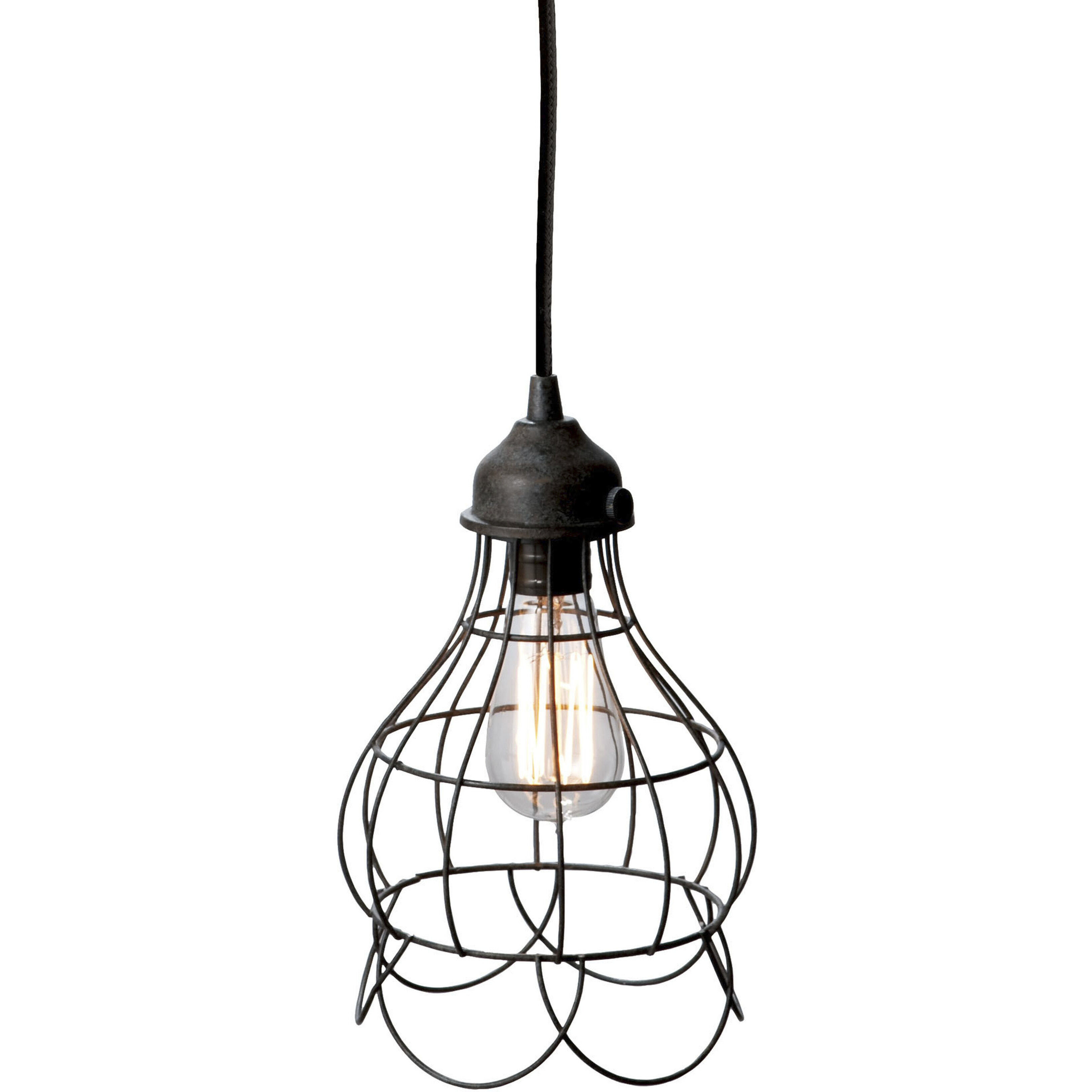 Wire 1 Light 6 inch Oil Rubbed Bronze Mini Pendant Ceiling Light