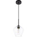 Rochester 1 Light 8 inch Black Pendant Ceiling Light