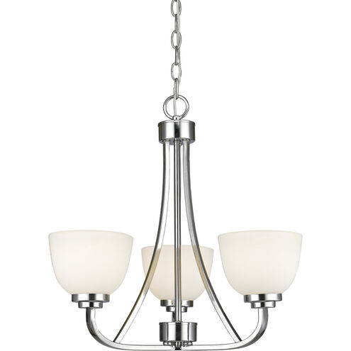 Ashton 3 Light 21 inch Chrome Chandelier Ceiling Light in 8.8