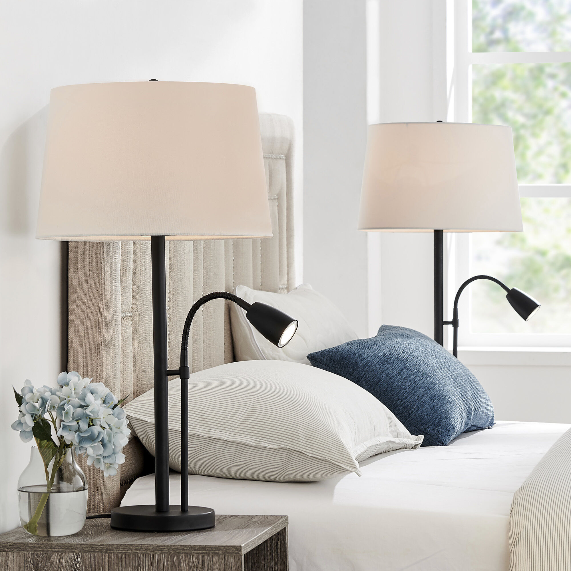 Nanette 27.5 inch 60.00 watt Black Table Lamp Portable Light