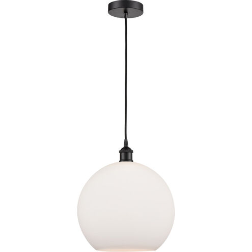 Edison Athens 1 Light 12 inch Matte Black Mini Pendant Ceiling Light
