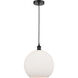 Edison Athens 1 Light 12 inch Matte Black Mini Pendant Ceiling Light