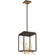 Aerie LED 13 inch Bronze and Gold Chandelier Ceiling Light