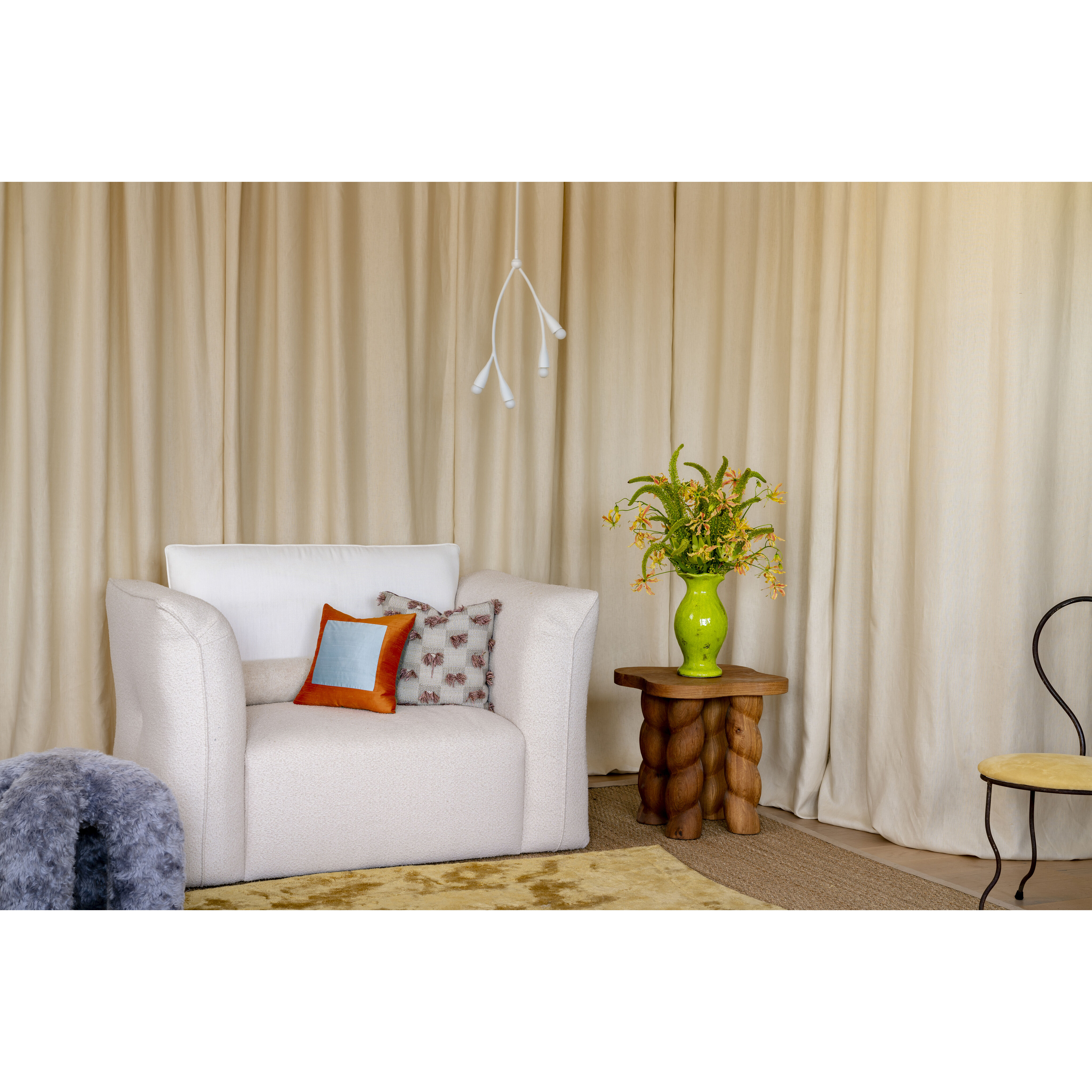 Elsa 4 Light 14 inch Textured White Pendant Ceiling Light