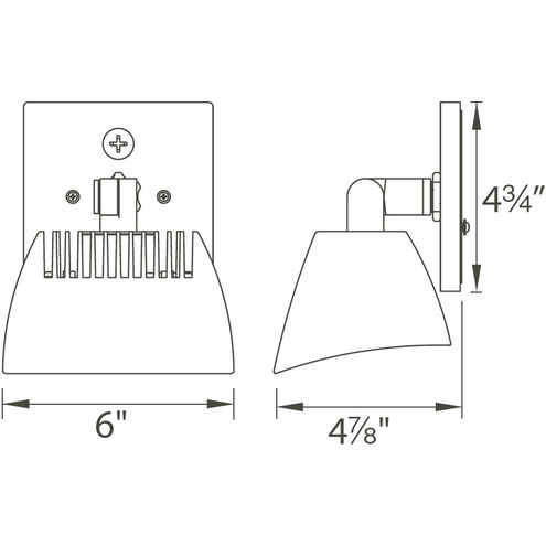 Endurance LED 4.88 inch White Flood Light in 3000K
