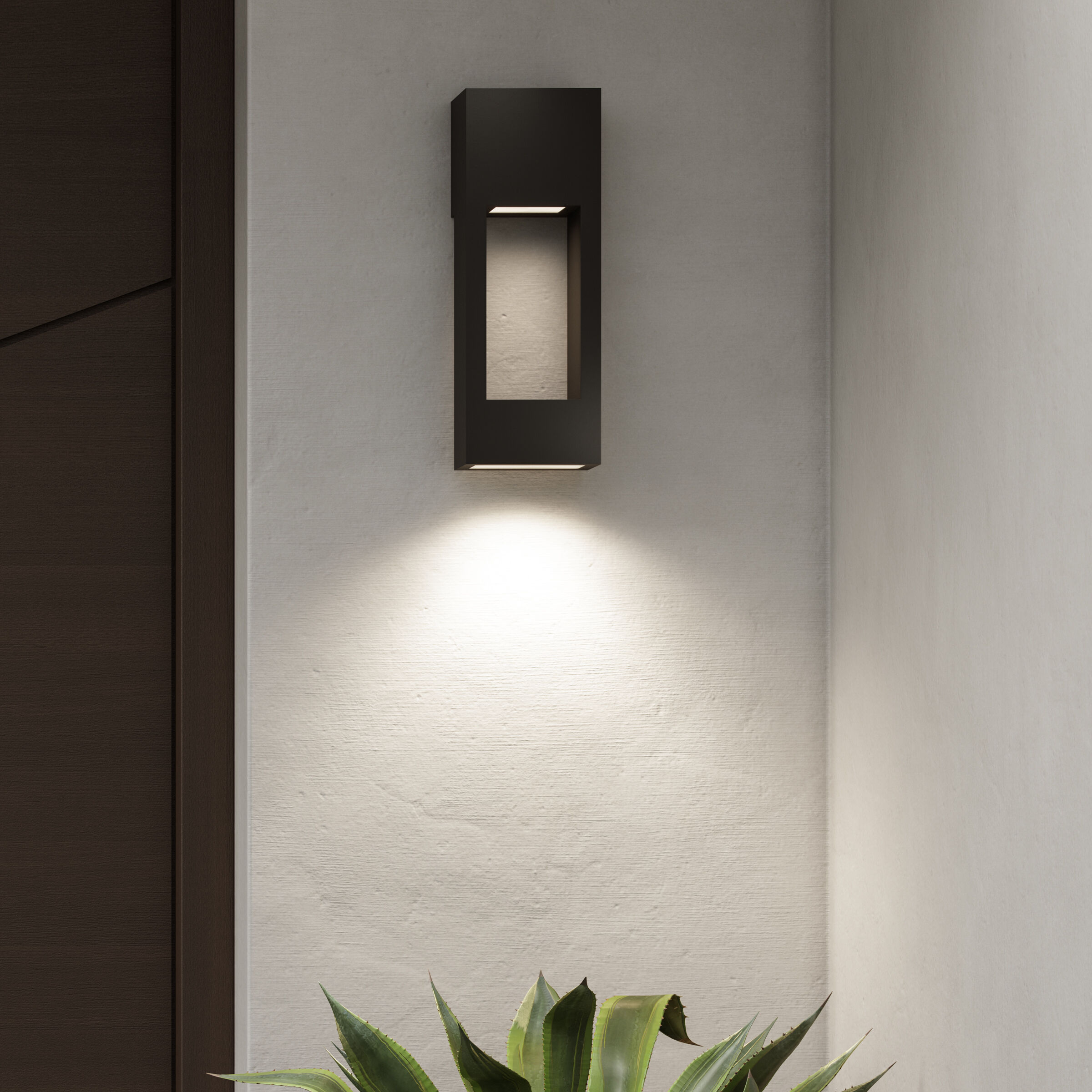 Testa LED 16 inch Black Outdoor Wall Lantern
