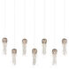 Medusa 7 Light 57 inch Silver Multi-Drop Linear Pendant Ceiling Light