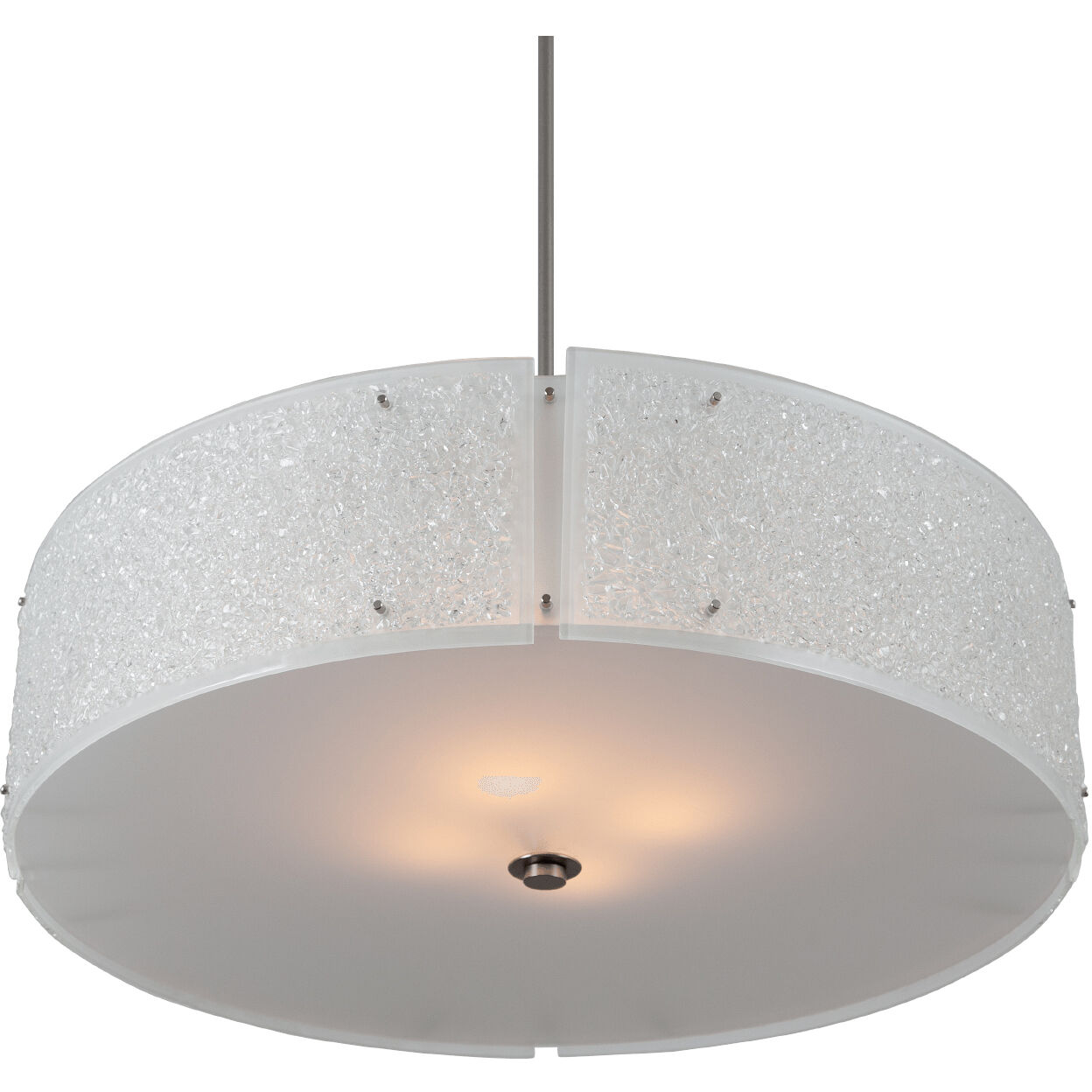 Textured Glass 4 Light 30.2 inch Burnished Bronze Chandelier Ceiling Light in Rimelight Frosted