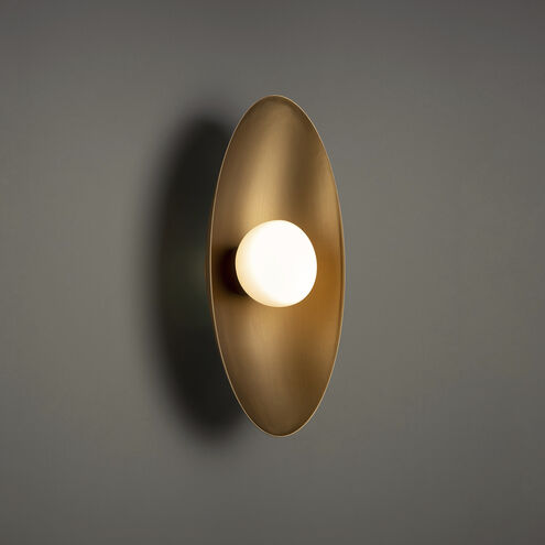 Glamour 1 Light Aged Brass Wall Sconce Wall Light