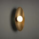 Glamour 1 Light Aged Brass Wall Sconce Wall Light in 3500K