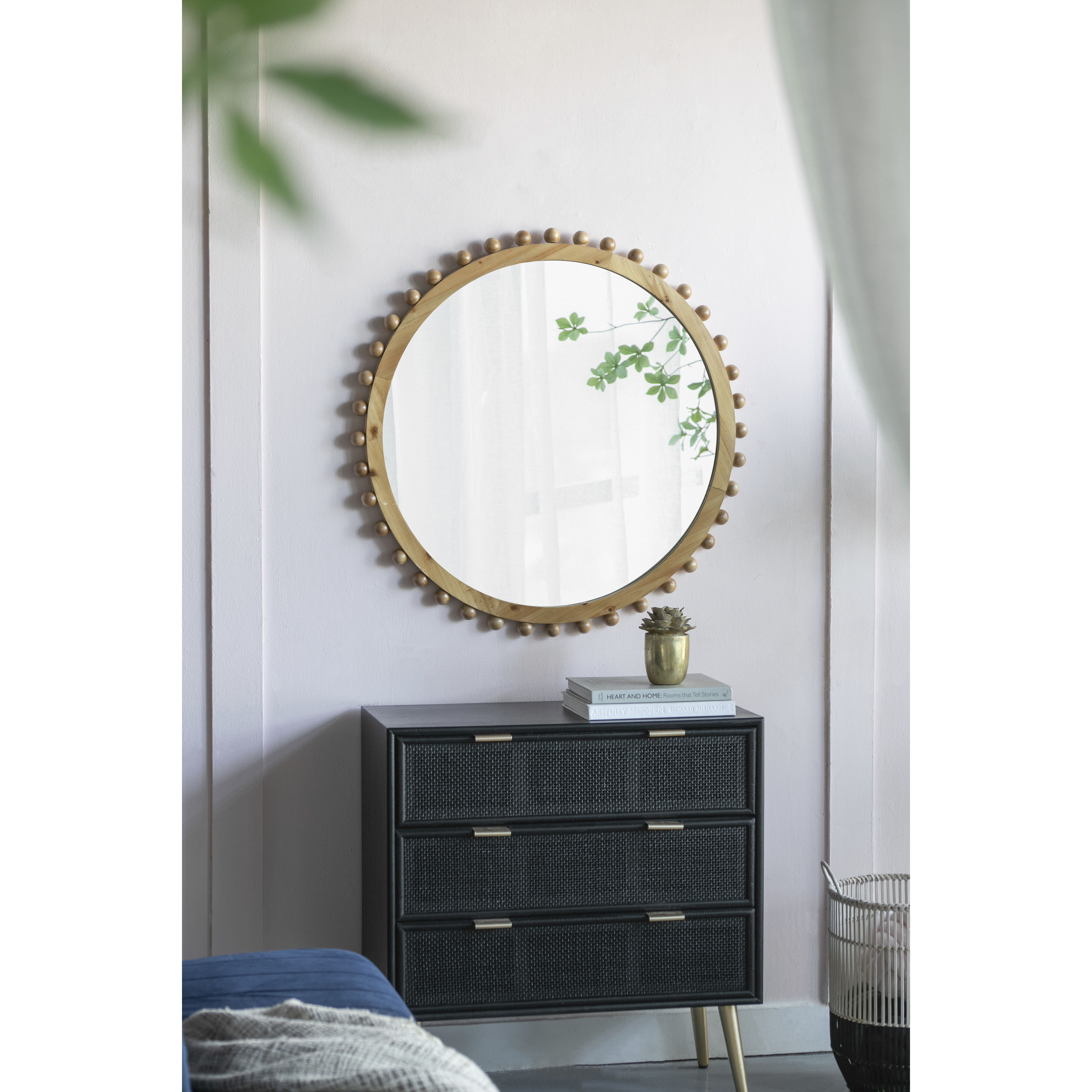 Jasper 33.5 X 33.5 inch Brown Wall Mirror