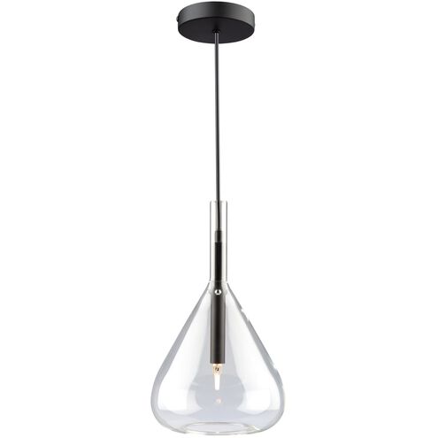 Conic 1 Light 7.9 inch Black Down Pendant Ceiling Light