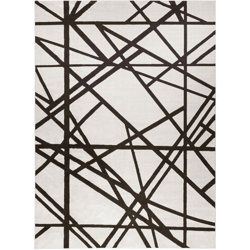 Optika 36 X 24 inch Black/White Rug in 2 x 3