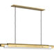 Avroko Ambrose Linear Chandelier Ceiling Light in Hand Rubbed Antique Brass