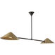 Alora Mood Ashford 2 Light 57.5 inch Brushed Gold Linear Pendant Ceiling Light