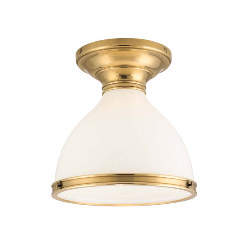 Randolph 1 Light 10 inch Aged Brass Semi Flush Ceiling Light