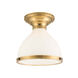 Randolph 1 Light 10 inch Aged Brass Semi Flush Ceiling Light