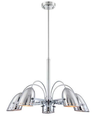 Kanoni 5 Light 26 inch Chrome Chandelier Ceiling Light