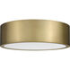 Harley 4 Light 20 inch Rubbed Brass Flush Mount Ceiling Light