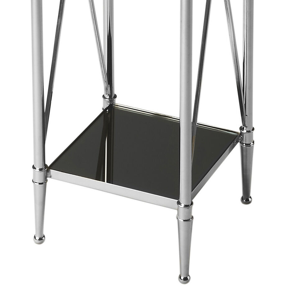 Modern Expressions Deidre Glass & Metal Nickel Pedestal & Planter, Pedestal