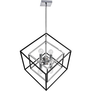 Kappa LED 19 inch Polished Chrome with Matte Black Pendant Ceiling Light in Polished Chrome and Matte Black