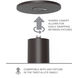 Twist-N-Lite LED 9 inch Black Flush Mount Ceiling Light, WAC Limited
