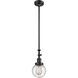 Franklin Restoration Beacon 1 Light 6 inch Matte Black Mini Pendant Ceiling Light in Incandescent, Seedy, Franklin Restoration