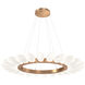 Fiori LED Novel Brass Chandelier Ceiling Light, Radial Ring