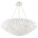 Broche 8 Light 30 inch Matte White Chandelier Ceiling Light