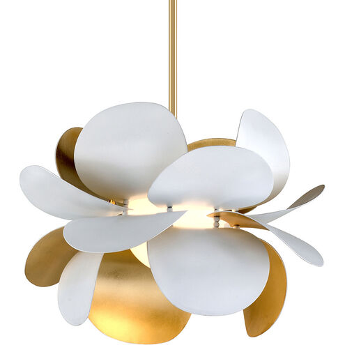 Ginger 1 Light 17.75 inch Gold Leaf/Soft White Chandelier Ceiling Light