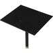 Ronan 39.5 X 28 inch Black and Gold Pub Table