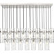 Fontaine Linear Chandelier Ceiling Light in Brushed Nickel