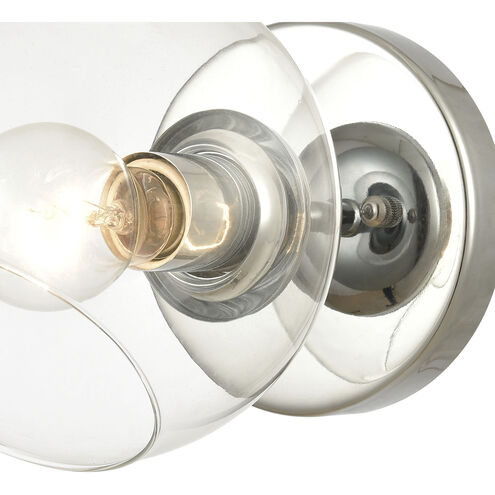 Claro 1 Light 9 inch Polished Chrome Vanity Light Wall Light