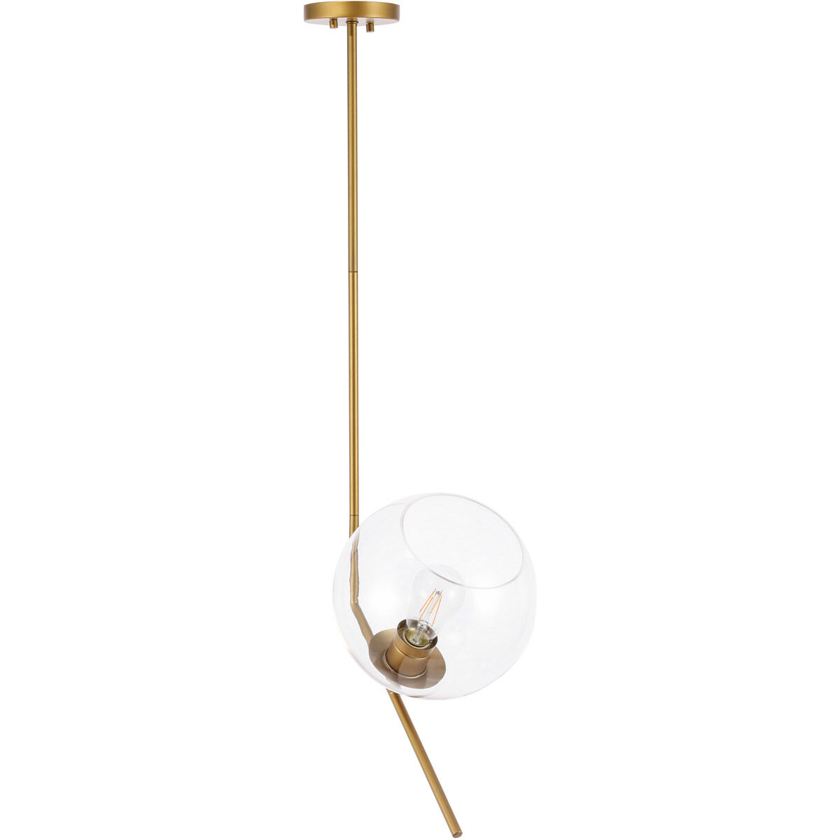 Monroe 1 Light 10 inch Brass Pendant Ceiling Light