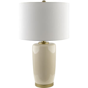 Kasuri 26.4 inch 100 watt Cream / Metallic - Brass Accent Table Lamp Portable Light
