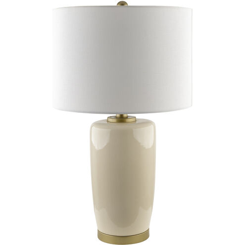 Kasuri 26.4 inch 100 watt Cream / Metallic - Brass Accent Table Lamp Portable Light