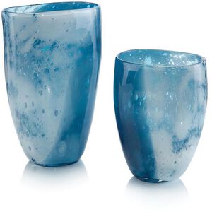 Skies Of Blue And Clouds Of White 11 X 8 inch Vases, Set of 2