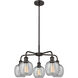 Belfast 5 Light 24 inch Oil Rubbed Bronze Chandelier Ceiling Light in Seedy