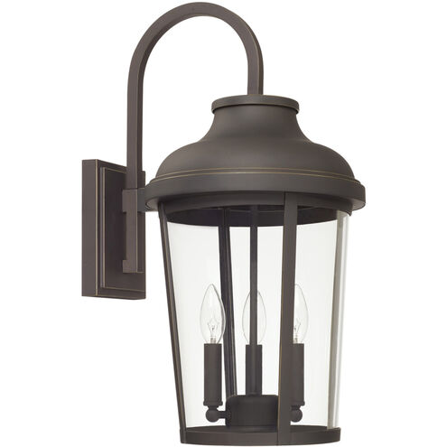 Dunbar 3 Light 23 inch Oiled Bronze Outdoor Wall Lantern