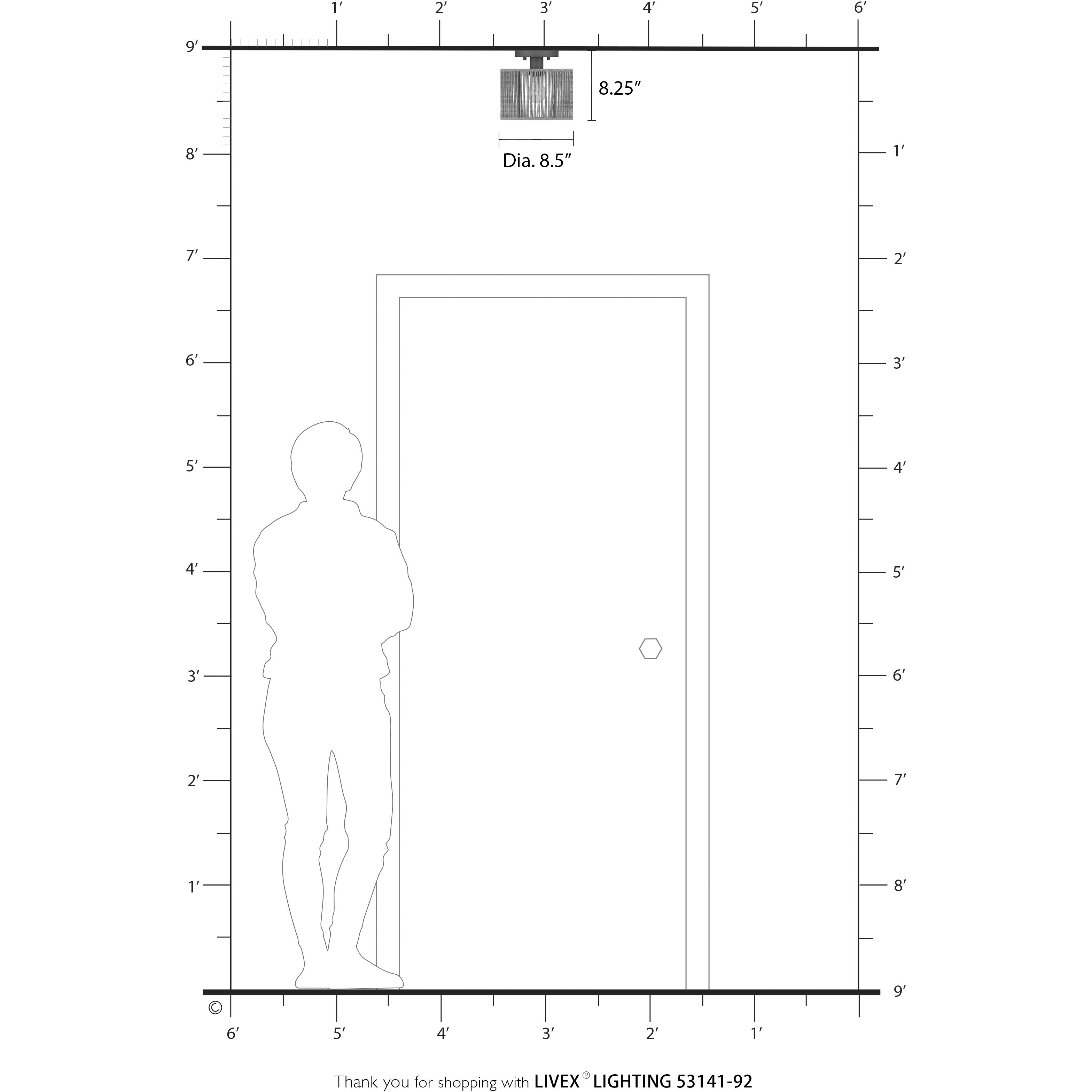 Acordia 1 Light 8.5 inch English Bronze Semi Flush Mount Ceiling Light, Small