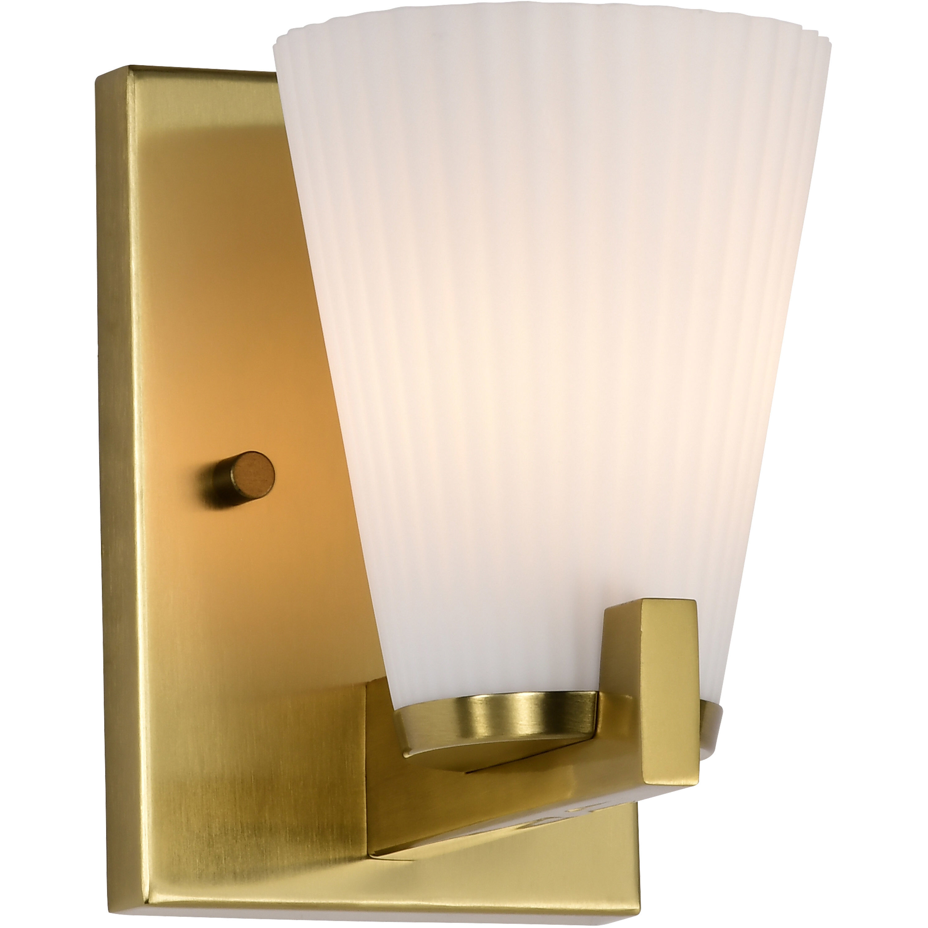 Royale 4.5 inch Burnished Brass Vanity Wall Light