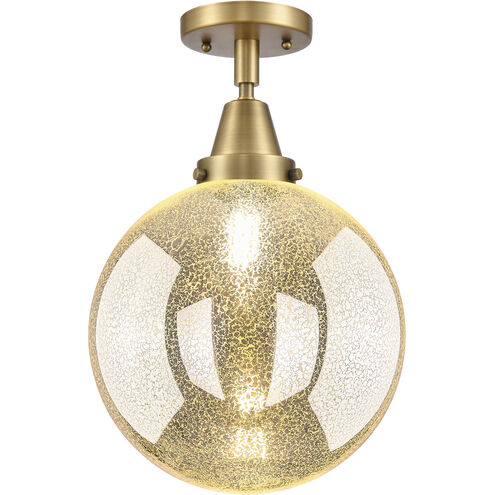 Downtown Urban Beacon 1 Light 10 inch Brushed Brass Flush Mount Ceiling Light in Incandescent, Mercury